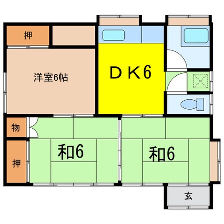 末広貸家(手前)の物件間取画像